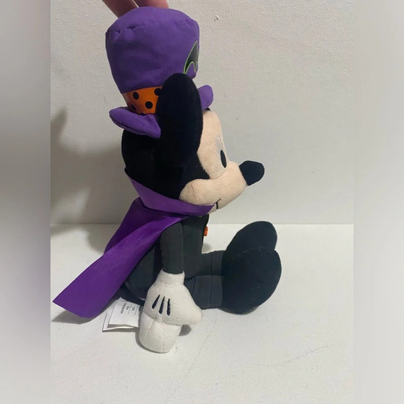 Disney Halloween Mickey Mouse w/ Purple Cape Hat Count Dracula 11” Plush, NWT - Picture 4 of 10